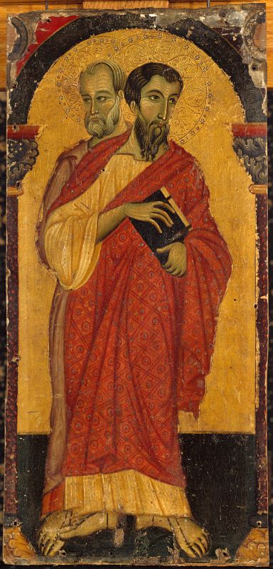 23 Saints Bartholomew and Simon - Master of Saint Francis 1266-75 - Robert Lehman Collection New York Metropolitan Museum Of Art